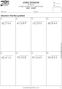 LONG DIVISION