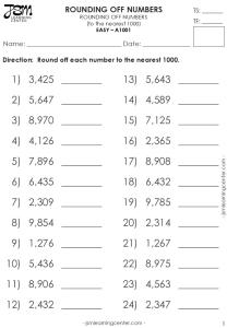 ROUNDING OFF NUMBERS
