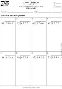 LONG DIVISION